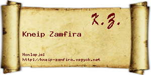 Kneip Zamfira névjegykártya